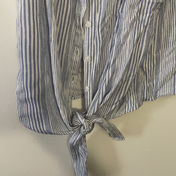 Striped button down tie tank - Picture 2 of 2